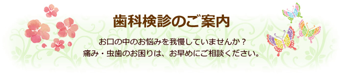 歯科検診のご案内